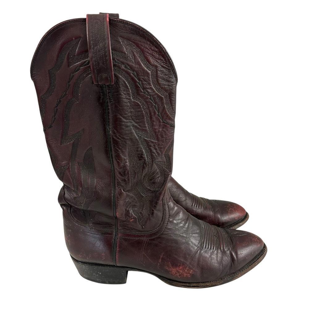 Lucchese Men's Cherry Western Cowboy Boots Size 10EE